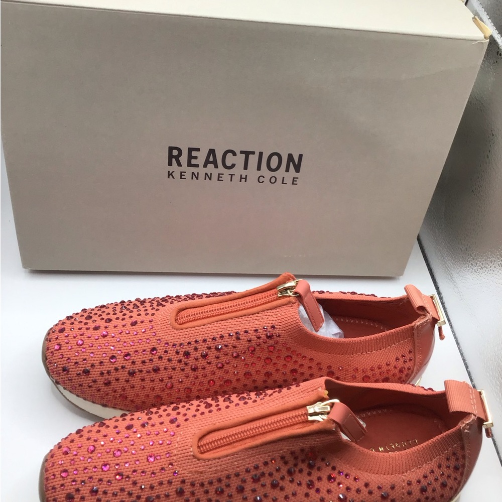 Kenneth Cole Reaction Women's Orange Slip-On Sneakers